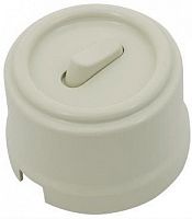 Переключатель-ретро пластик клавишный Bironi Лизетта 1-кл. проходной слоновая кость картинка